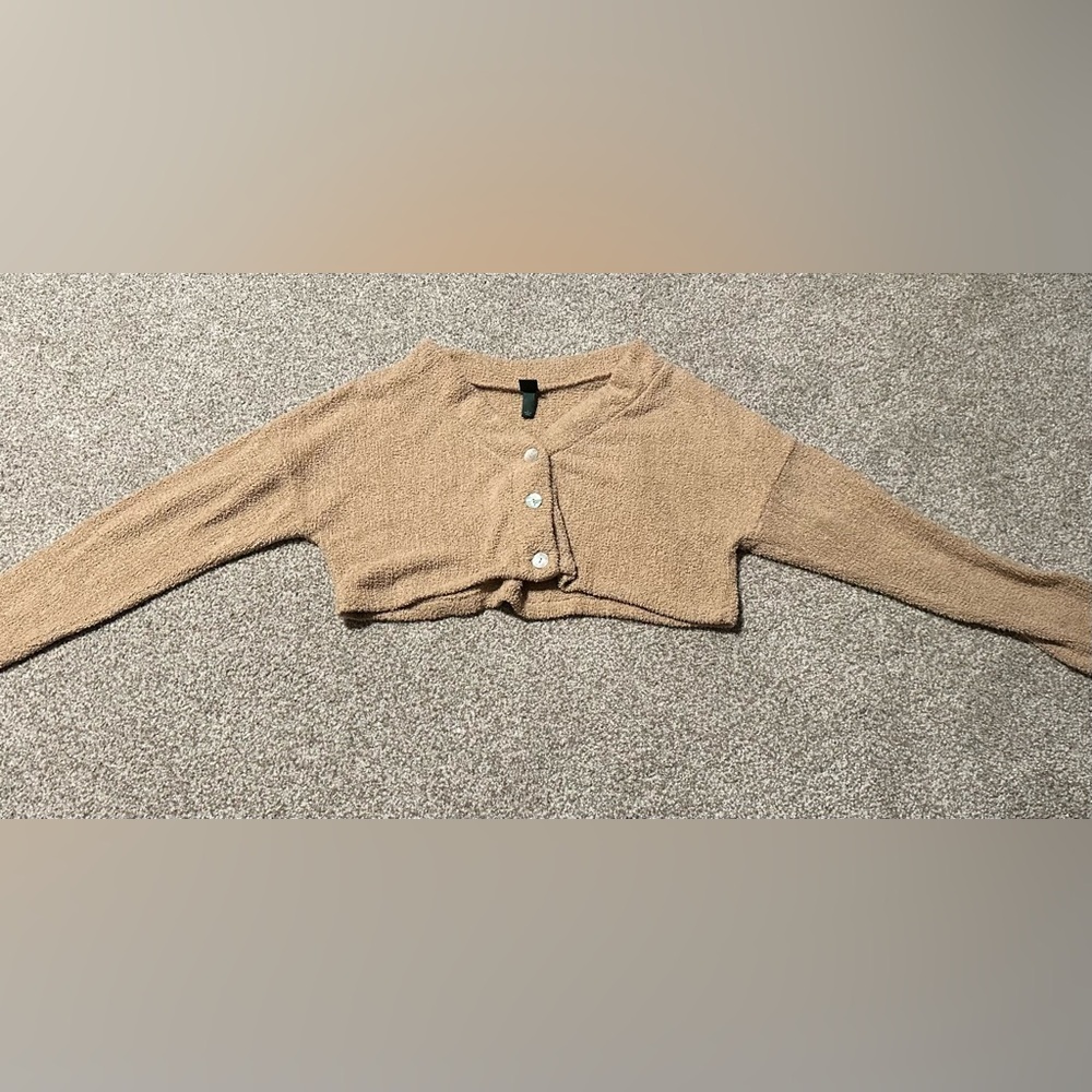 Wild Fable Cropped Button-Up Women Sweater